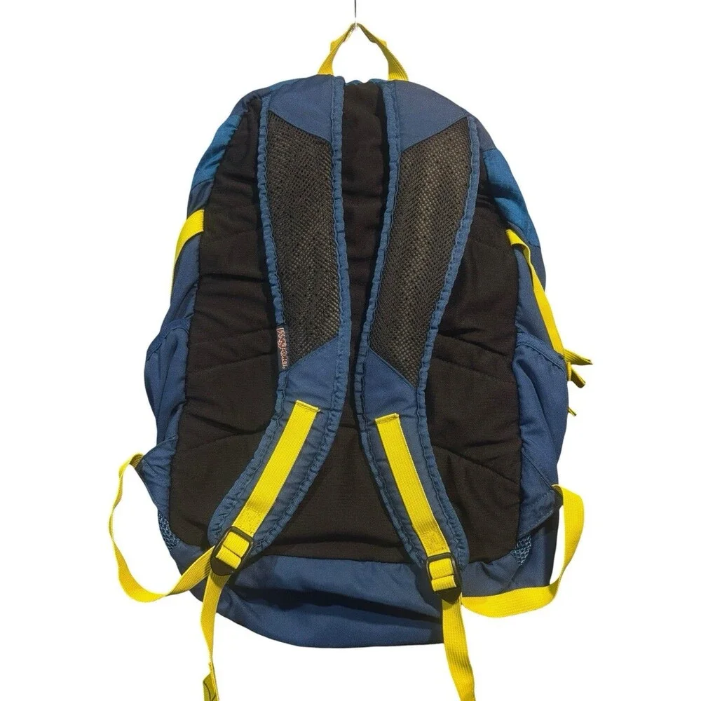 JanSport Raney 32 Hiking Travel Backpack blue/yellow